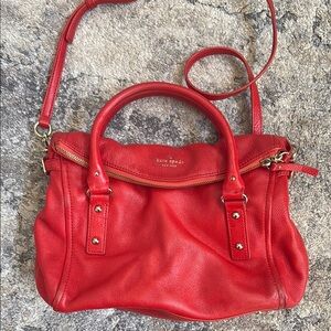 Kate Spade Red Satchel with Adjustable Strap
